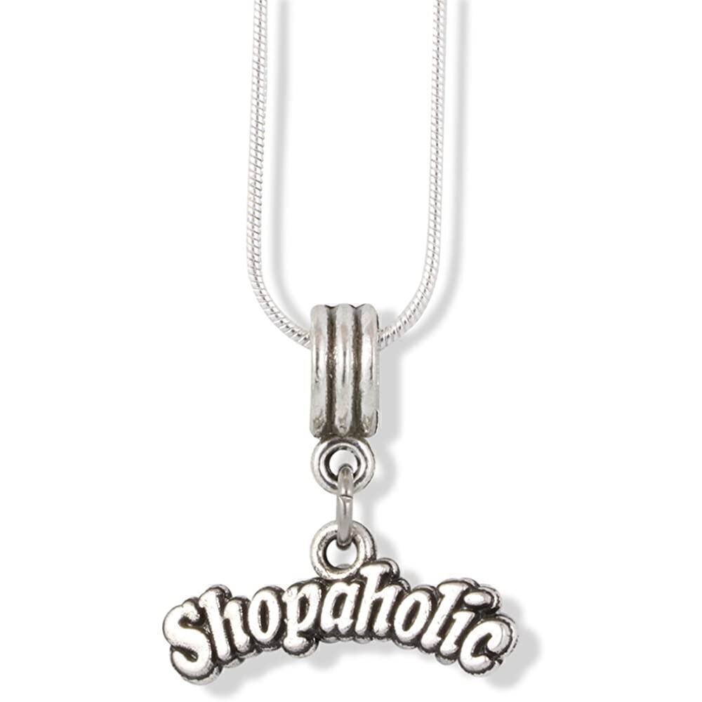 Shopaholic Charm Shopping Shopper Necklace Pendant Jewelry